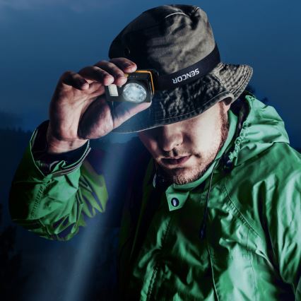 Sencor - LED Stirnlampe mit Powerbank-Funktion LED/5W/1200 mAh IP44