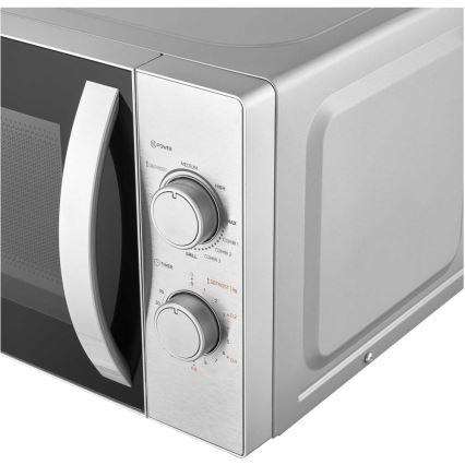 Sencor - Mikrowelle mit Grillfunktion 700W/1000W/230V 20 l mattes Chrom
