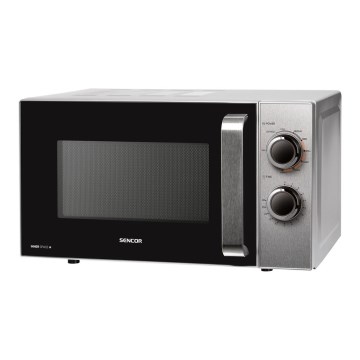 Sencor - Mikrowelle mit Grillfunktion 700W/900W/230V 17 l Edelstahl