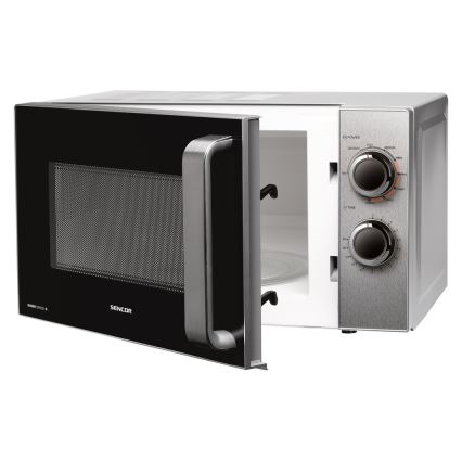 Sencor - Mikrowelle mit Grillfunktion 700W/900W/230V 17 l Edelstahl