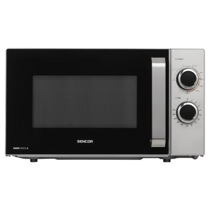 Sencor - Mikrowelle mit Grillfunktion 700W/900W/230V 17 l Edelstahl