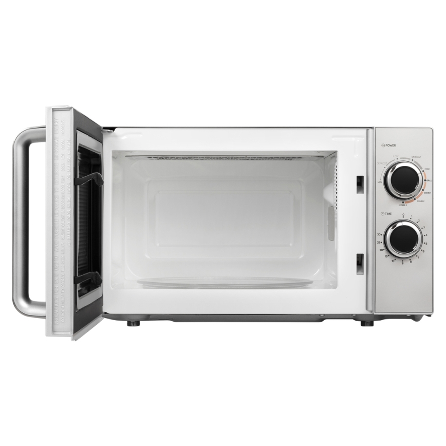 Sencor - Mikrowelle mit Grillfunktion 700W/900W/230V 17 l Edelstahl