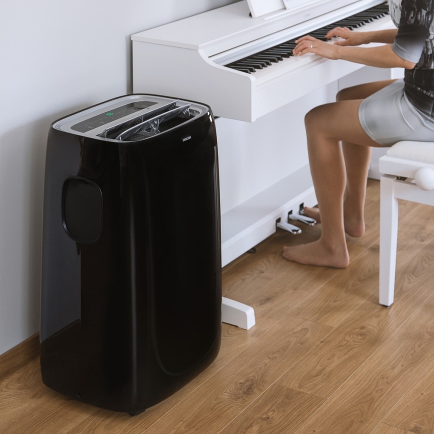 Sencor - Mobile Klimaanlage mit LED-Display 3in1 1000W/230V 9000 BTU schwarz + Fernbedienung