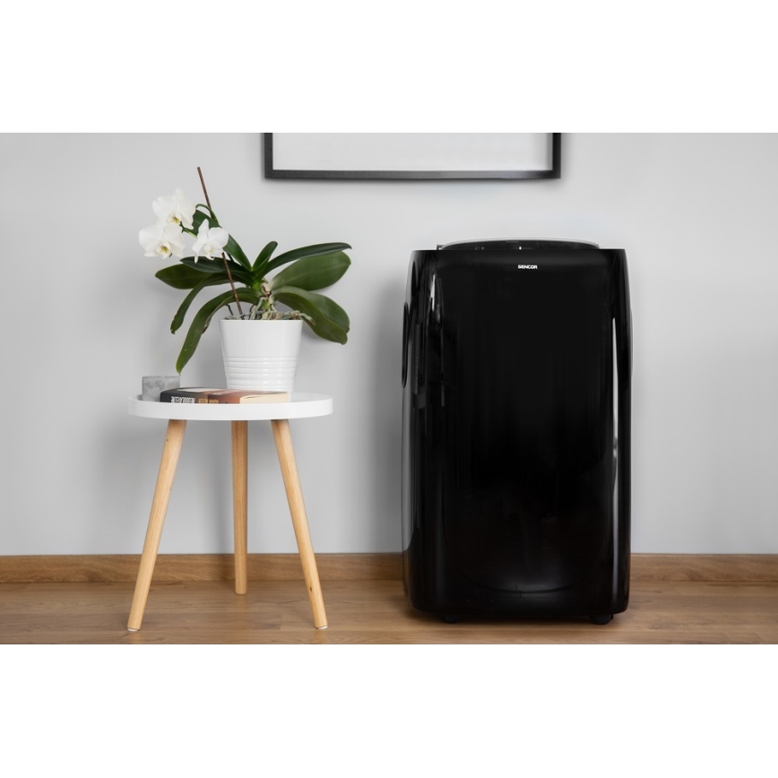 Sencor - Mobile Klimaanlage mit LED-Display 3in1 1000W/230V 9000 BTU schwarz + Fernbedienung