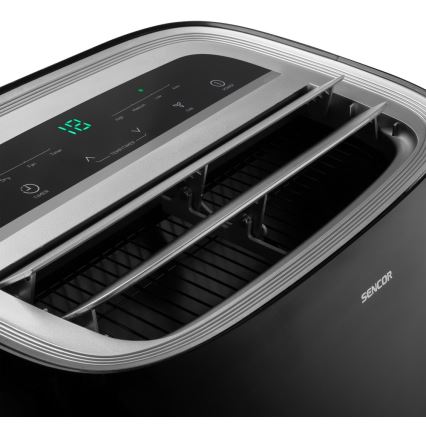 Sencor - Mobile Klimaanlage mit LED-Display 3in1 1000W/230V 9000 BTU schwarz + Fernbedienung