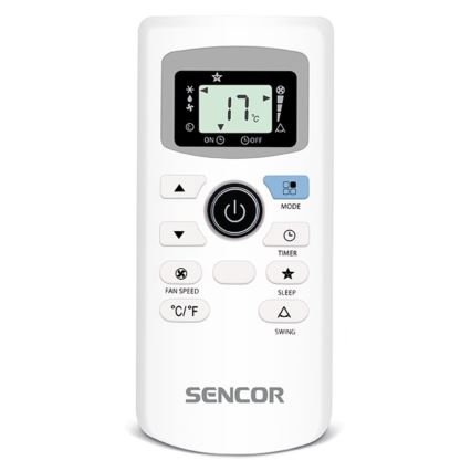 Sencor - Mobile Klimaanlage mit LED-Display 3in1 1000W/230V 9000 BTU schwarz + Fernbedienung