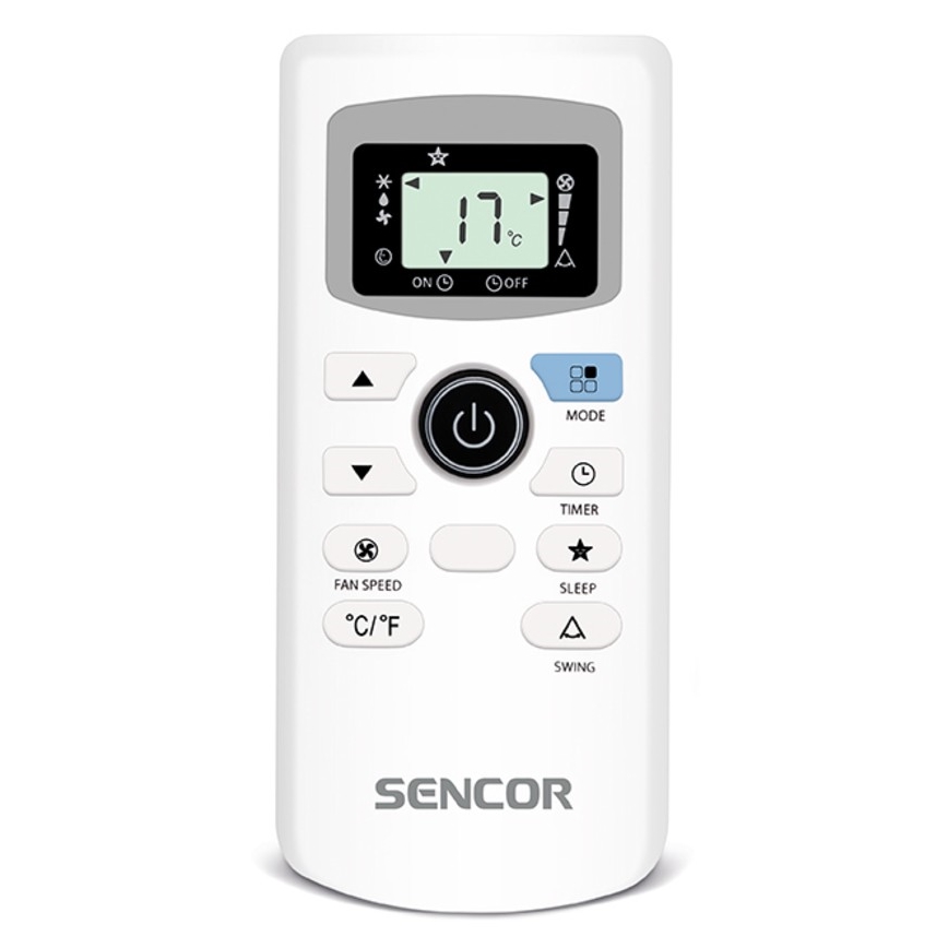 Sencor - Mobile Klimaanlage mit LED-Display 3in1 1000W/230V 9000 BTU schwarz + Fernbedienung