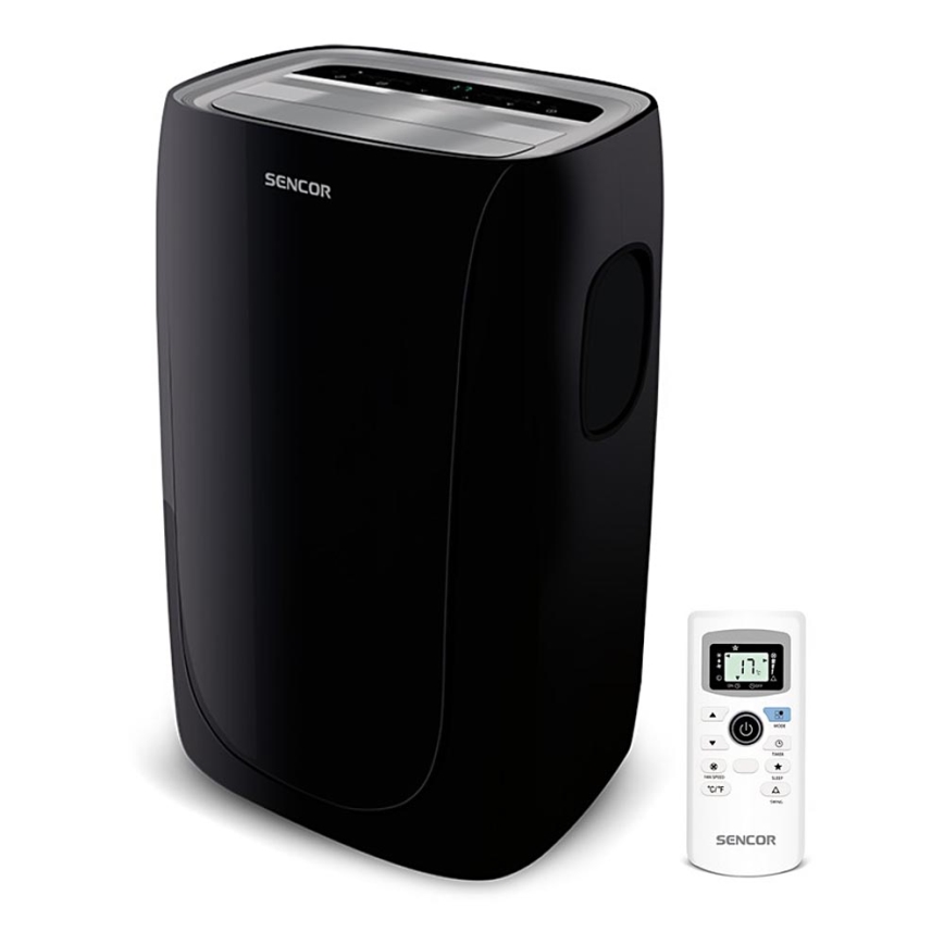 Sencor - Mobile Klimaanlage mit LED-Display 3in1 1000W/230V 9000 BTU schwarz + Fernbedienung
