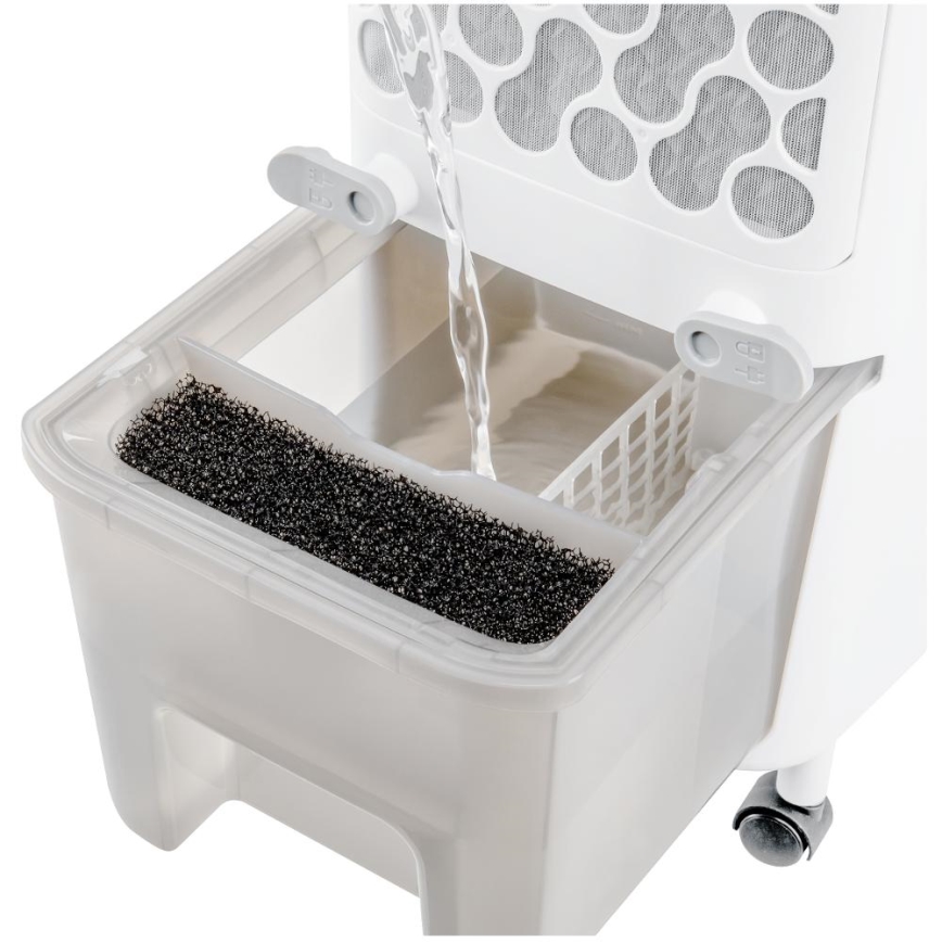 Sencor - Mobiler Luftkühler mit LED-Anzeige 3in1 70W/230V weiß + Fernbedienung