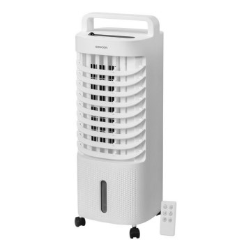 Sencor - Mobiler Luftkühler mit LED-Display 3in1 45W/230V Weiß + Fernbedienung