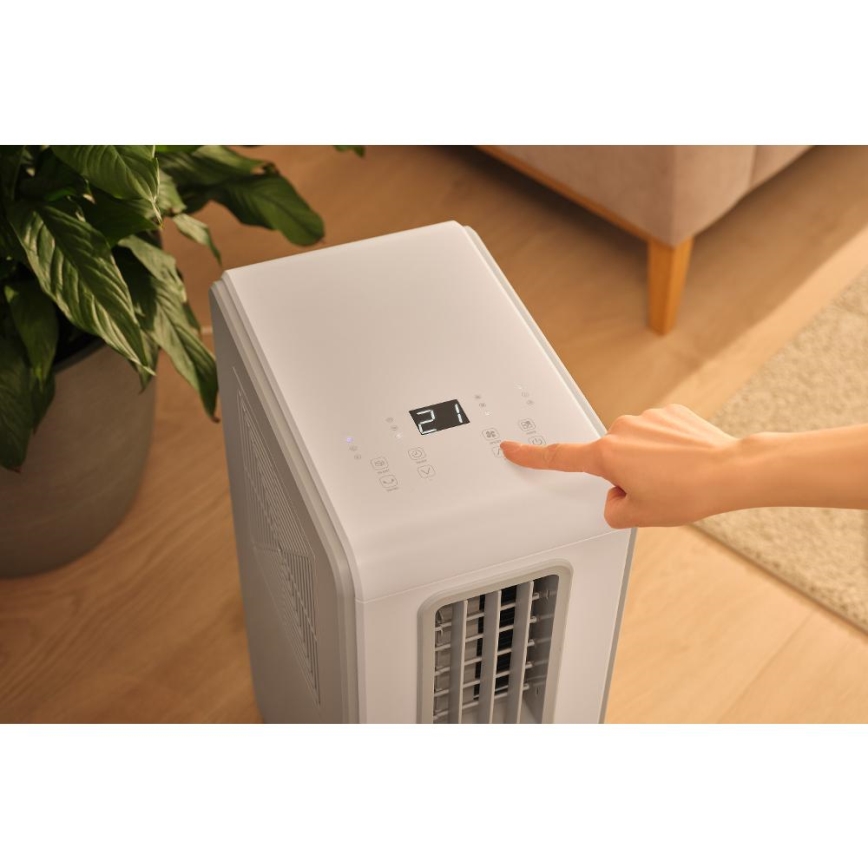 Sencor - Mobiles Klimagerät 4-in-1, 200 W/230 V, 1800 BTU, weiß, mit Fernbedienung