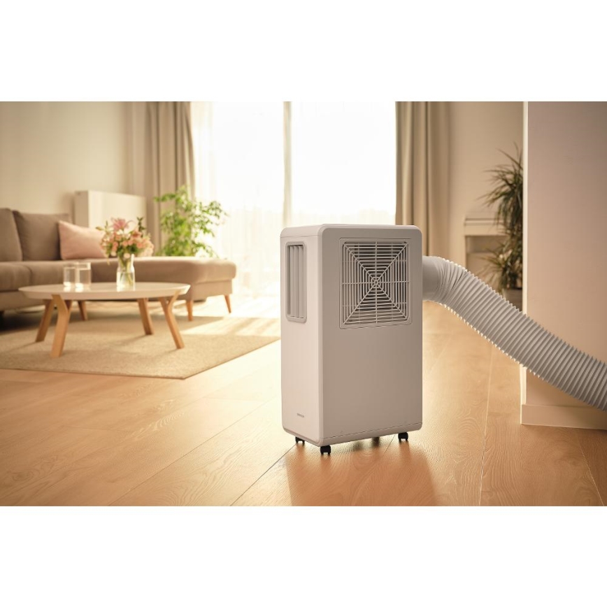 Sencor - Mobiles Klimagerät 4-in-1, 200 W/230 V, 1800 BTU, weiß, mit Fernbedienung