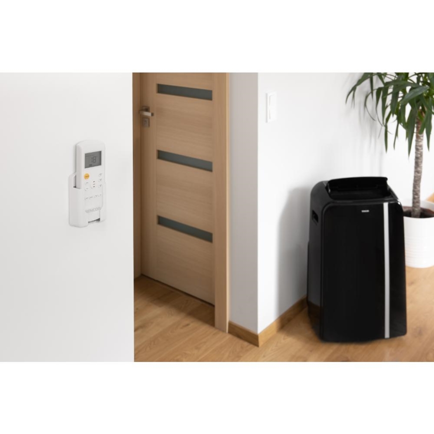 Sencor - Mobiles Smart-Klimagerät 3in1 mit komplettem Zubehör 1450W/230V 12000 BTU Wi-Fi schwarz + Fernbedienung