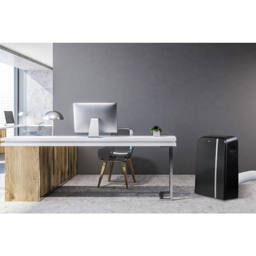 Sencor - Mobiles Smart-Klimagerät 3in1 mit komplettem Zubehör 1450W/230V 12000 BTU Wi-Fi schwarz + Fernbedienung