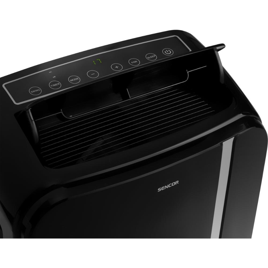 Sencor - Mobiles Smart-Klimagerät 3in1 mit komplettem Zubehör 1450W/230V 12000 BTU Wi-Fi schwarz + Fernbedienung