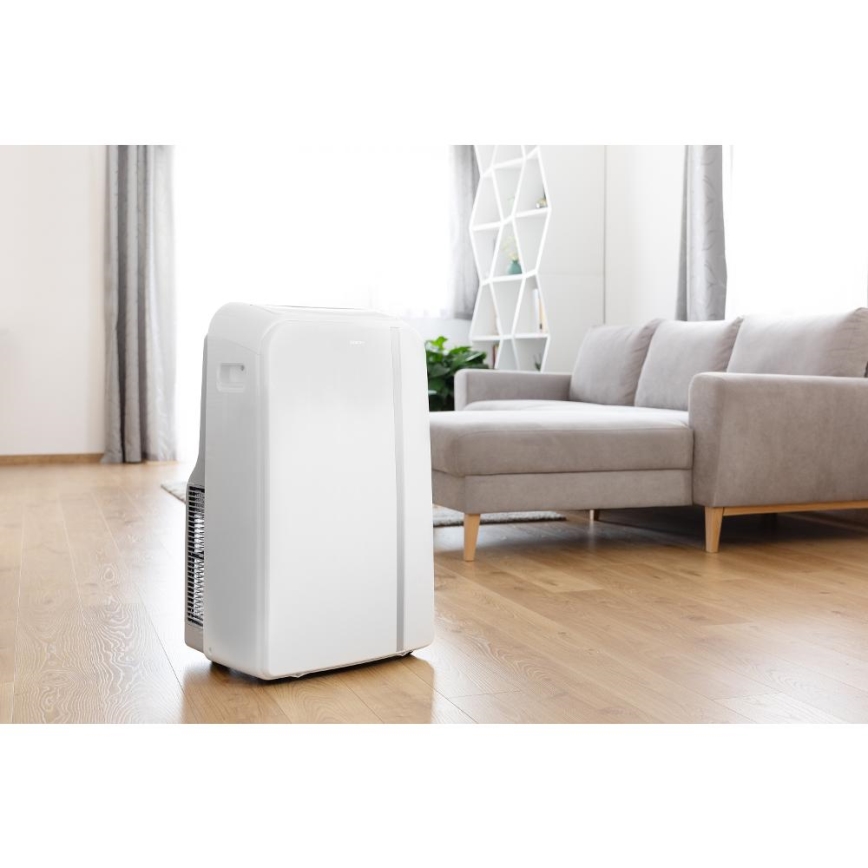 Sencor - Mobiles Smart-Klimagerät 3in1 mit komplettem Zubehör 1450W/230V 12000 BTU Wi-Fi weiß + Fernbedienung