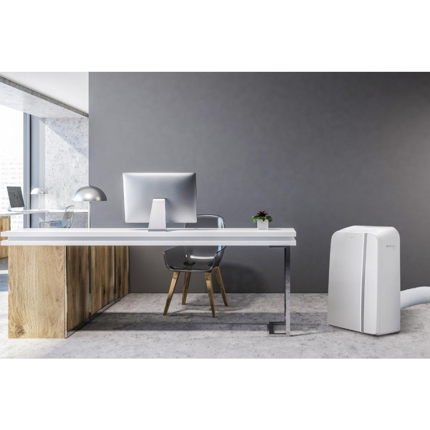Sencor - Mobiles Smart-Klimagerät 3in1 mit komplettem Zubehör 1450W/230V 12000 BTU Wi-Fi weiß + Fernbedienung