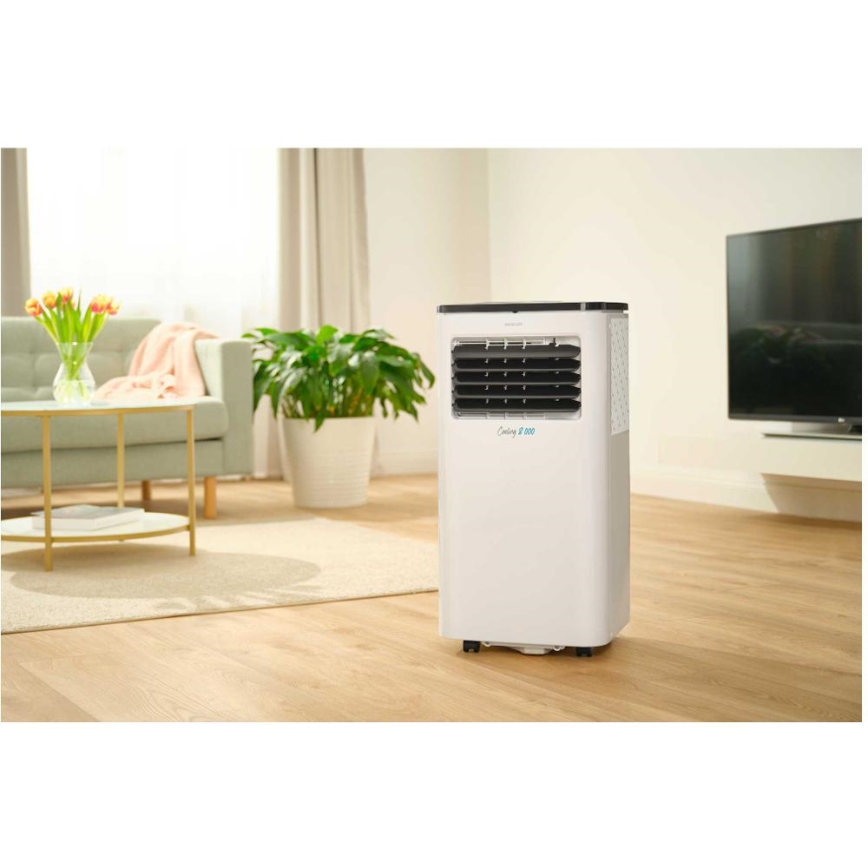 Sencor - Mobiles Smart-Klimagerät 3in1 mit komplettem Zubehör 805W/230V 8000 BTU Wi-Fi + Fernbedienung