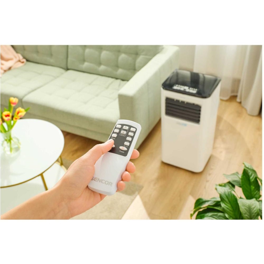Sencor - Mobiles Smart-Klimagerät 3in1 mit komplettem Zubehör 805W/230V 8000 BTU Wi-Fi + Fernbedienung