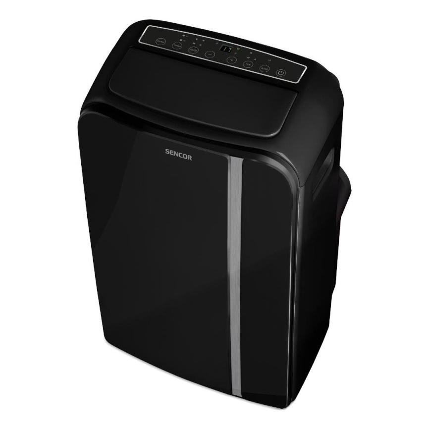Sencor - Mobiles Smart-Klimagerät 3in1 mit komplettem Zubehör 1450W/230V 12000 BTU Wi-Fi schwarz + Fernbedienung