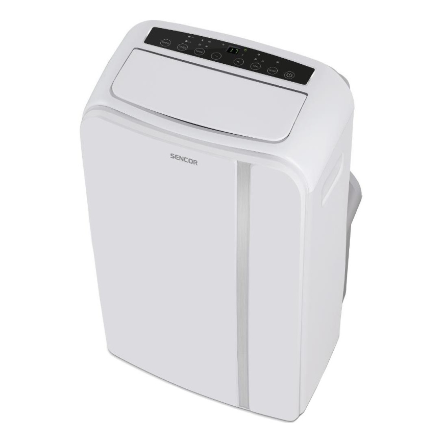 Sencor - Mobiles Smart-Klimagerät 3in1 mit komplettem Zubehör 1450W/230V 12000 BTU Wi-Fi weiß + Fernbedienung