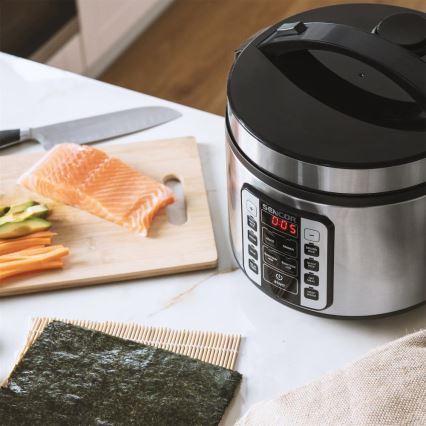 Sencor - Multifunktionaler Reiskocher 700 W/230 V 1,5 l Edelstahl/schwarz