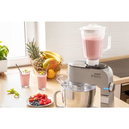 Sencor - Multifunktionaler Küchenroboter mit Edelstahlschüssel 1500W/230V mattchrom