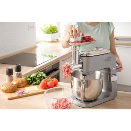 Sencor - Multifunktionaler Küchenroboter mit Edelstahlschüssel 1500W/230V mattchrom