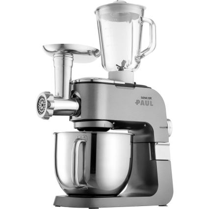 Sencor - Multifunktionaler Küchenroboter mit Edelstahlschüssel 1500W/230V mattchrom