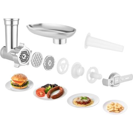 Sencor - Multifunktionaler Küchenroboter mit Edelstahlschüssel 1500W/230V mattchrom