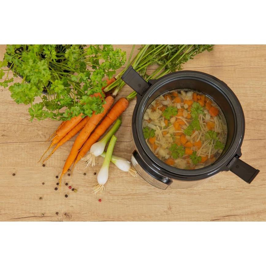 Sencor - Multifunktions-Reiskocher 350W/230V 0,6 l Edelstahl/schwarz