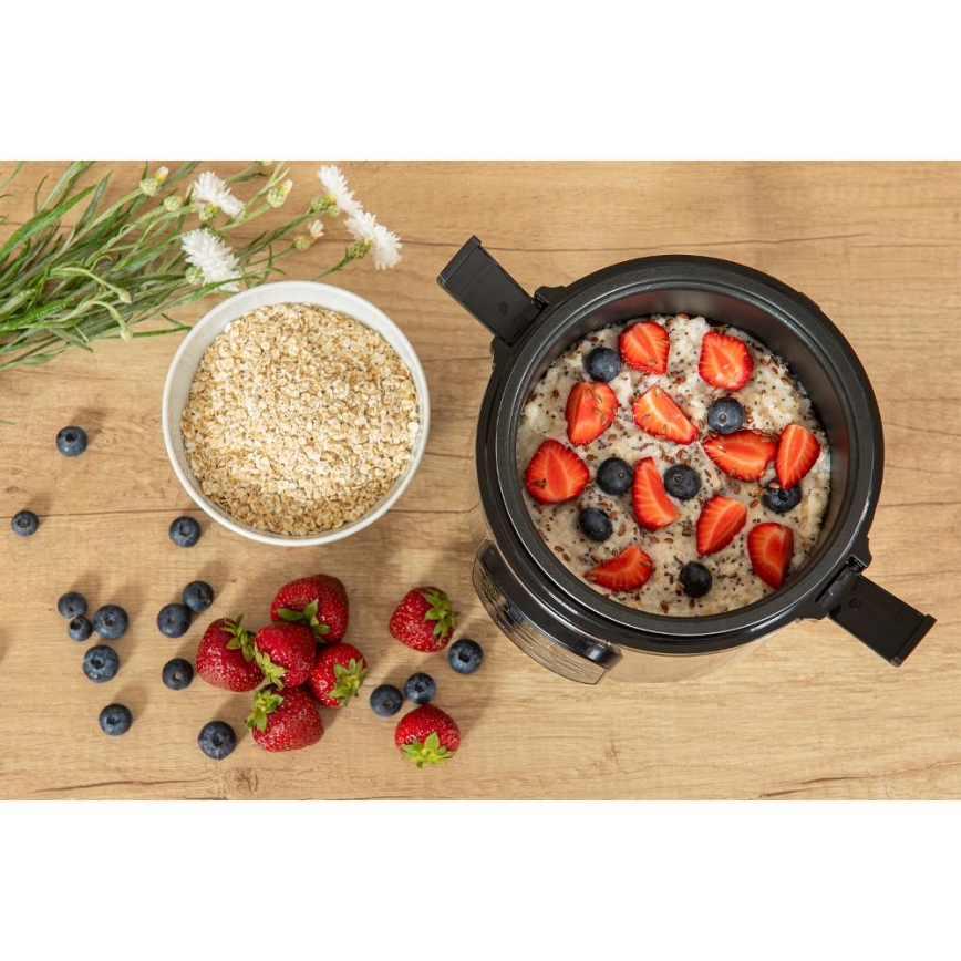 Sencor - Multifunktions-Reiskocher 350W/230V 0,6 l Edelstahl/schwarz