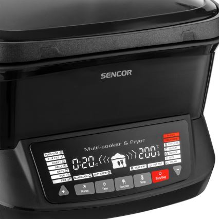 Sencor - Multifunktionsbratpfanne mit Zubehör 1800W/230V 18 Funktionen 4,8l