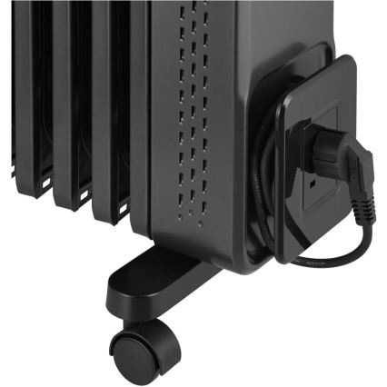 Sencor - Ölradiator mit 11 Rippen 1000/1200/2400W/230V Wi-Fi schwarz