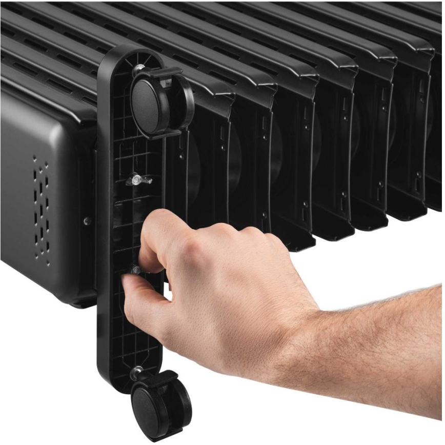 Sencor - Ölradiator mit 11 Rippen 1000/1200/2400W/230V Wi-Fi schwarz