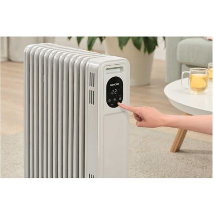 Sencor - Ölradiator mit 13 Rippen 1000/2500W/230V weiß + Fernbedienung