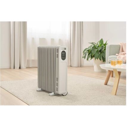 Sencor - Ölradiator mit 13 Rippen 1000/2500W/230V weiß + Fernbedienung