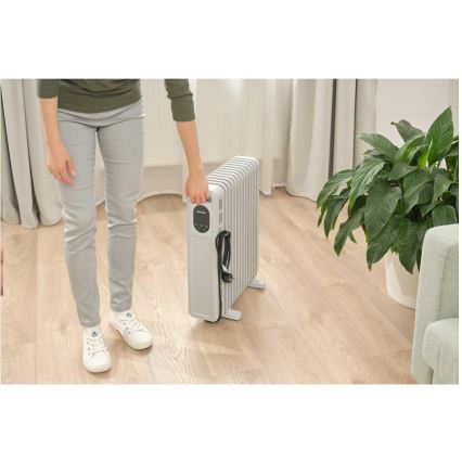 Sencor - Ölradiator mit 13 Rippen 1000/2500W/230V weiß + Fernbedienung