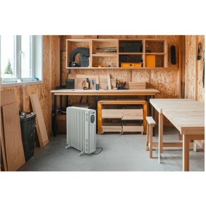 Sencor - Ölradiator mit 13 Rippen 1000/2500W/230V weiß + Fernbedienung