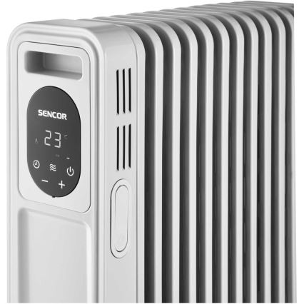 Sencor - Ölradiator mit 13 Rippen 1000/2500W/230V weiß + Fernbedienung