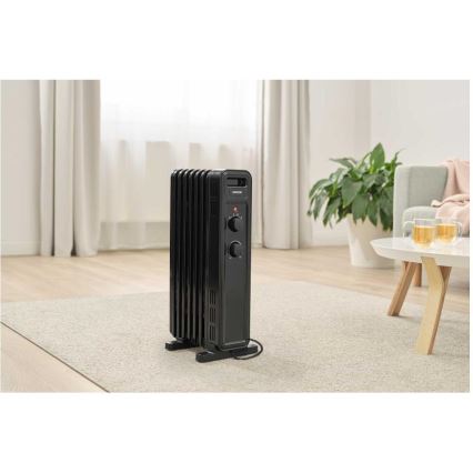 Sencor - Ölradiator mit 7 Heizrippen 600/900/1500W/230V schwarz