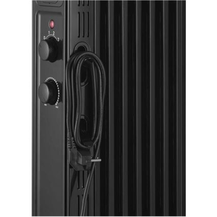 Sencor - Ölradiator mit 7 Rippen, 600/900/1500 W, 230 V, schwarz