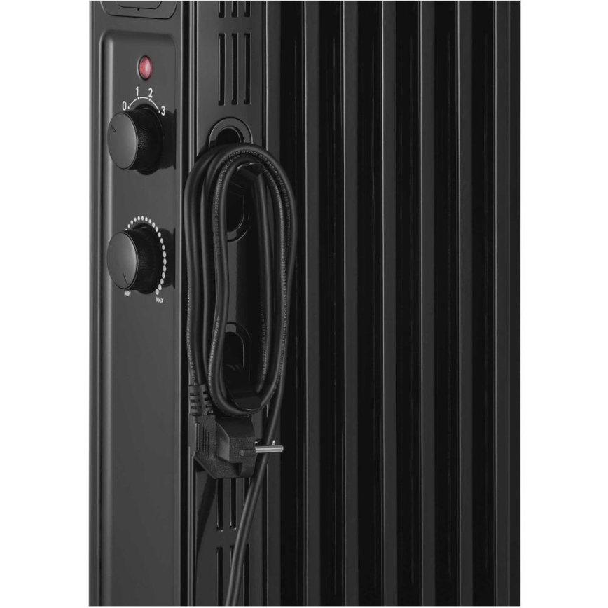 Sencor - Ölradiator mit 7 Rippen, 600/900/1500 W, 230 V, schwarz