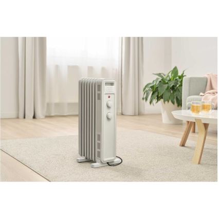 Sencor - Ölradiator mit 7 Rippen, 600/900/1500 W, 230 V, weiß