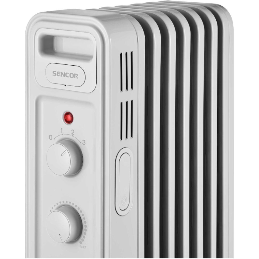 Sencor - Ölradiator mit 7 Rippen, 600/900/1500 W, 230 V, weiß