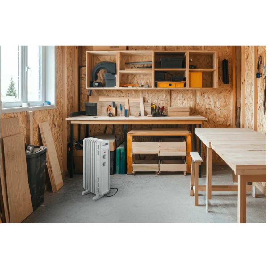 Sencor - Ölradiator mit 7 Rippen 600/900/1500W/230V weiß