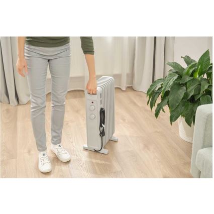 Sencor - Ölradiator mit 9 Rippen, 3 Heizstufen 800/1200/2000W/230V, weiß