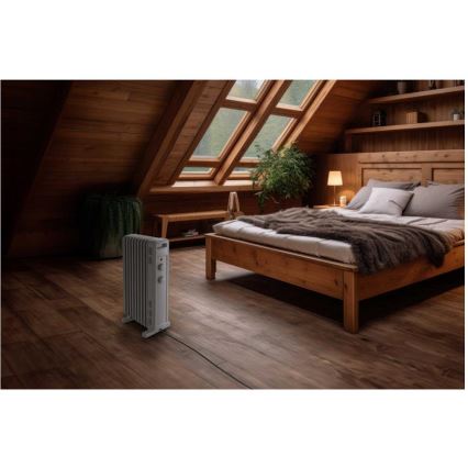 Sencor - Ölradiator mit 9 Rippen, 3 Heizstufen 800/1200/2000W/230V, weiß