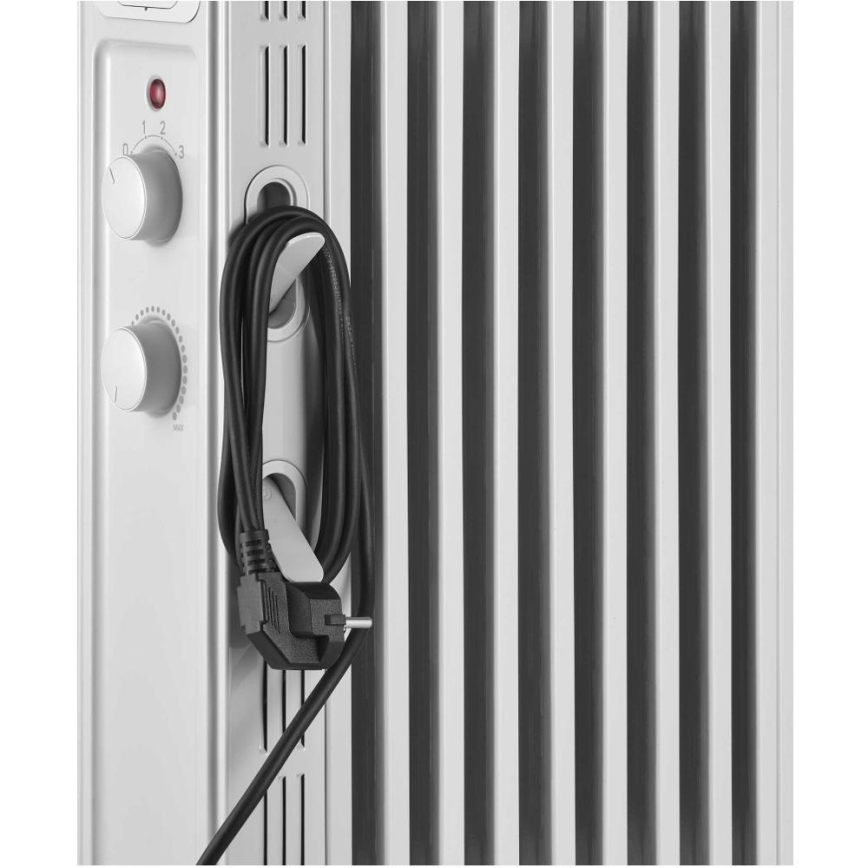 Sencor - Ölradiator mit 9 Rippen, 3 Heizstufen 800/1200/2000W/230V, weiß