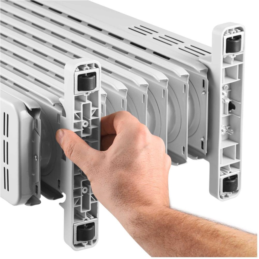 Sencor - Ölradiator mit 9 Rippen, 3 Heizstufen 800/1200/2000W/230V, weiß